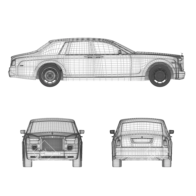  2008 Rolls-Royce Phantom Interior Kit 3D model image 7