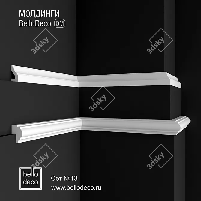 Deco Molding Set for Panels 3D model image 1