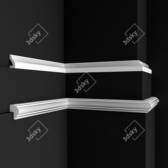 Deco Molding Set for Panels 3D model image 3