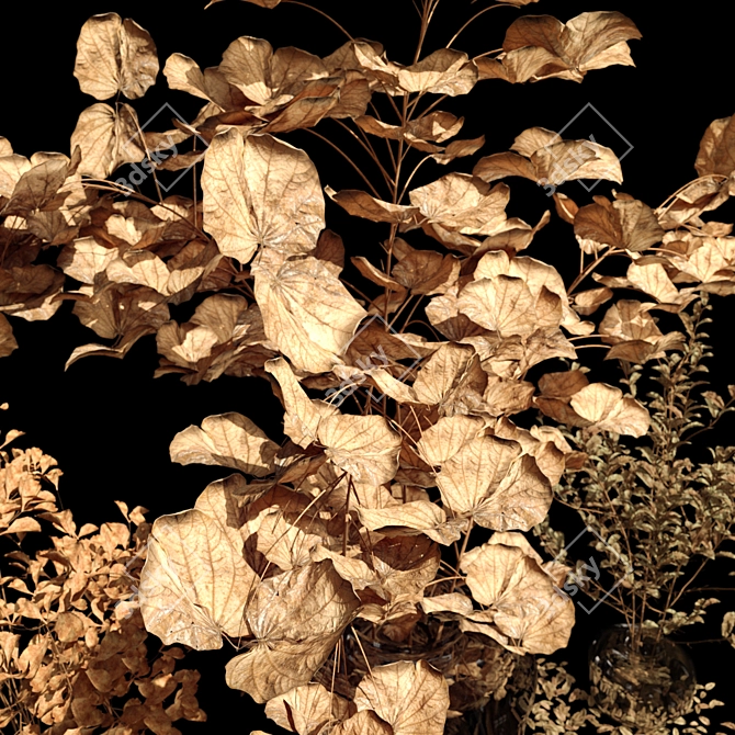 PBR Dried Flowers Render Assets 3D model image 3