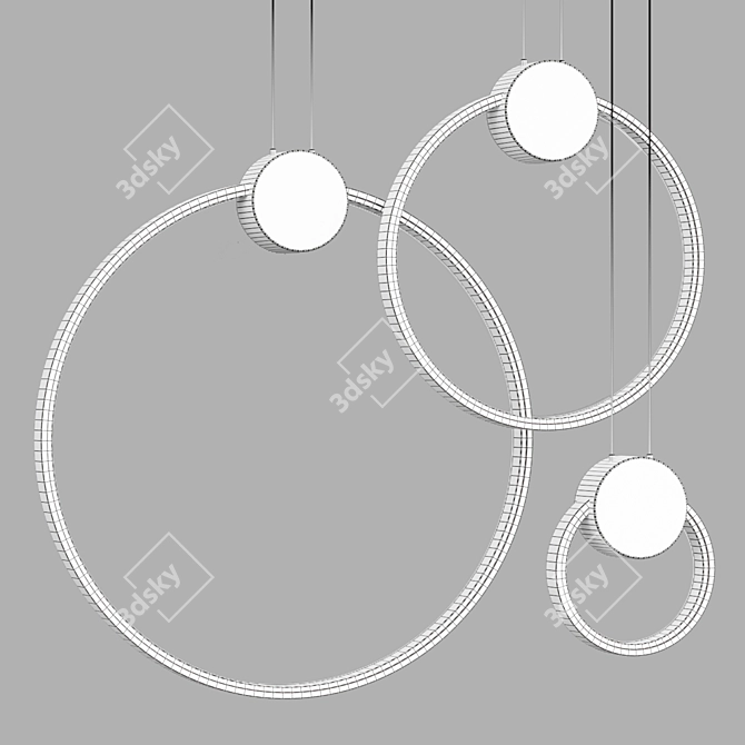 Modern LED Ring Pendant Light 3D model image 3