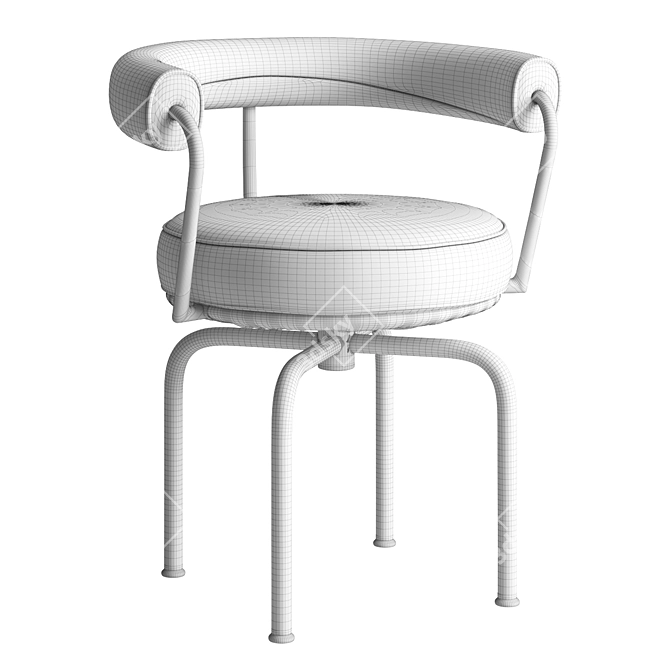  Sleek Cassina LC7 Swivel Chair 3D model image 5