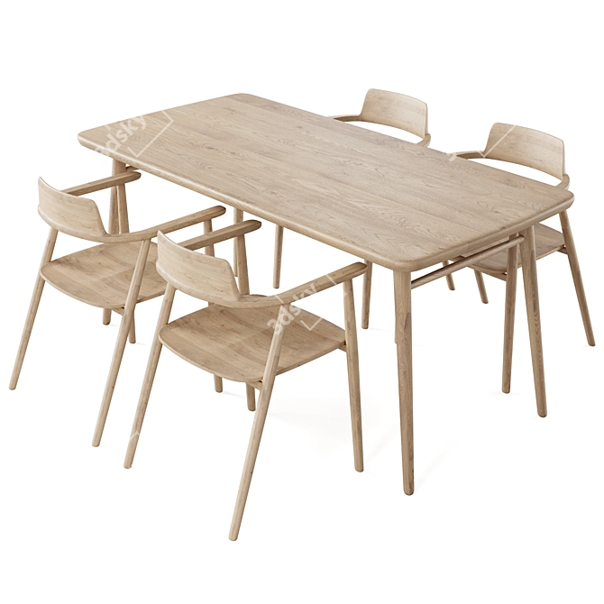 Orkhus Table & Strasbourg Chair 3D model image 2