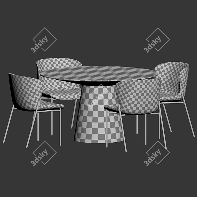 Luxury Dining Set with 3D Models 3D model image 4