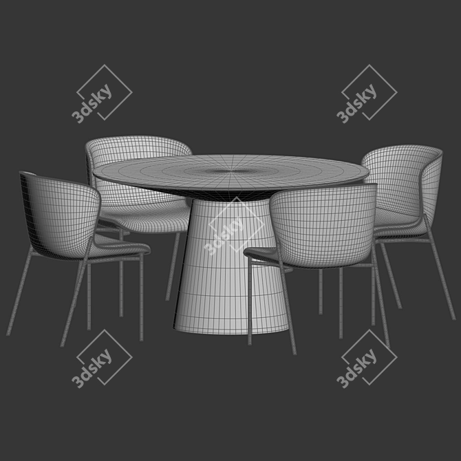 Luxury Dining Set with 3D Models 3D model image 5