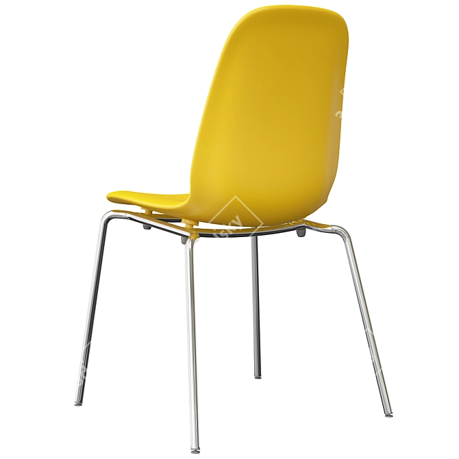 LEIFARNE Dining Chair Yellow/White 3D model image 3