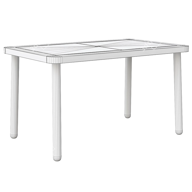 FLISAT Kids Table 83x58 cm 3D model image 2