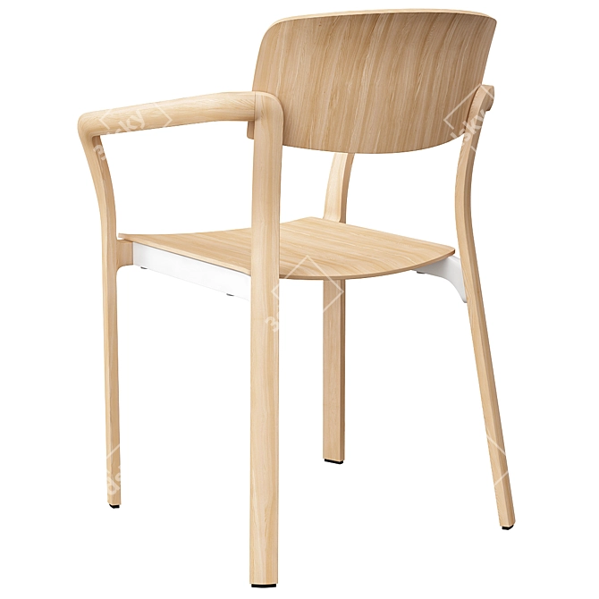 Modern Nate Chair 3D Model 3D model image 2