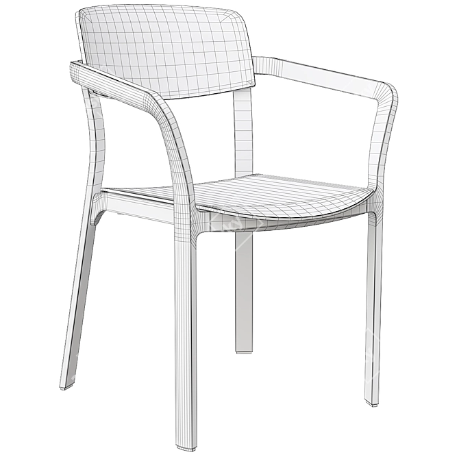 Modern Nate Chair 3D Model 3D model image 3