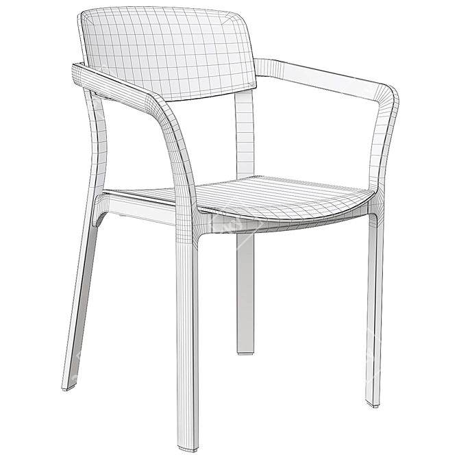 Modern Nate Chair 3D Model 3D model image 6