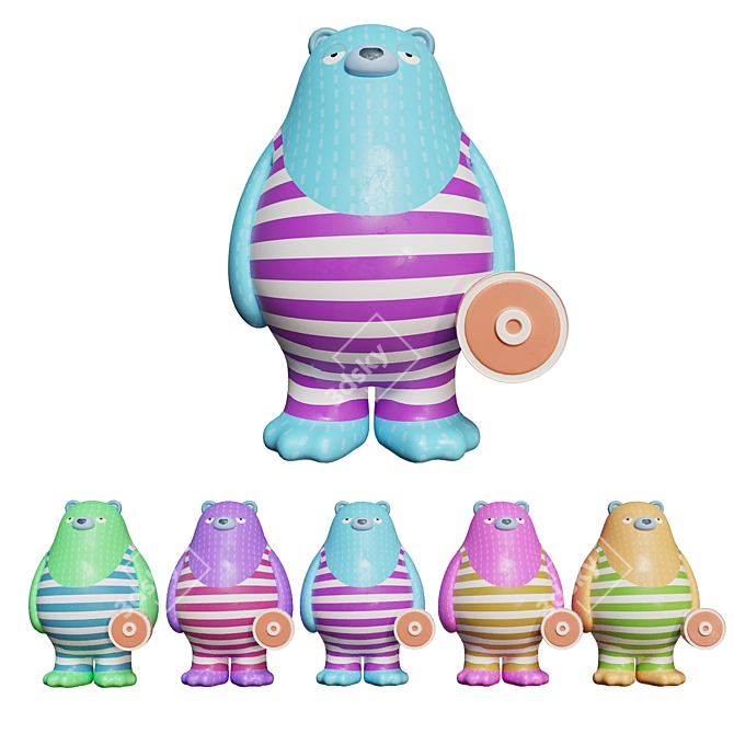 LCX YUMYUM Bear Sculptures 3D model image 1