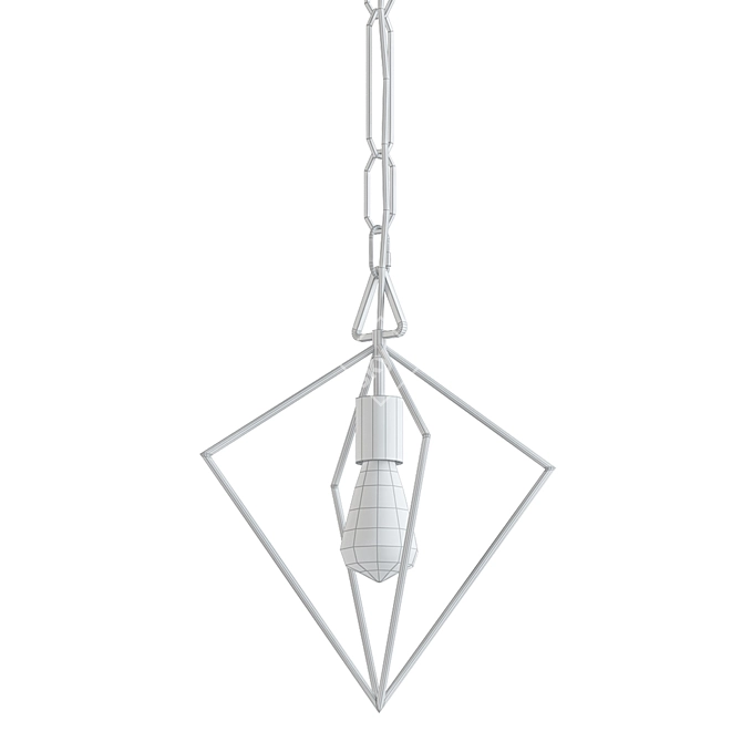 Modern One Light Pendant Fixture 3D model image 2