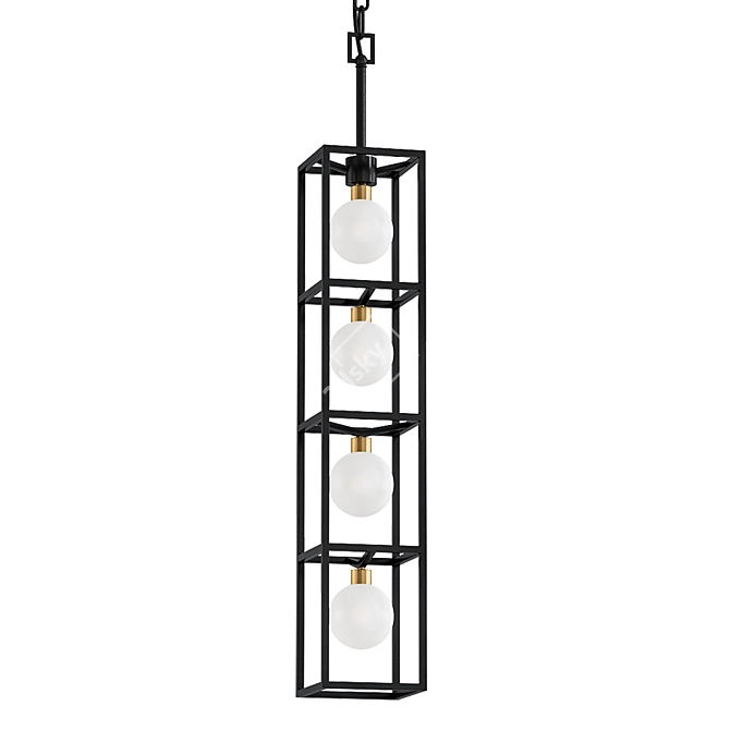 Elegant Plaza Foyer Pendant Light 3D model image 1