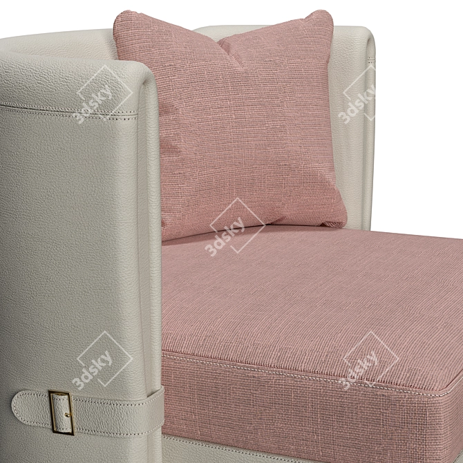 Title: Elegant Curvilinear Ondina Armchair 3D model image 5