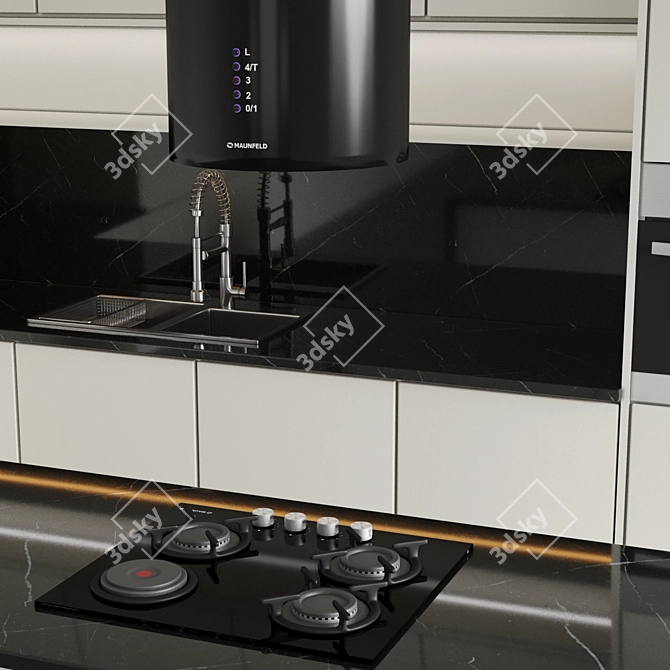 Modern 3D Kitchen Appliance Models 3D model image 2