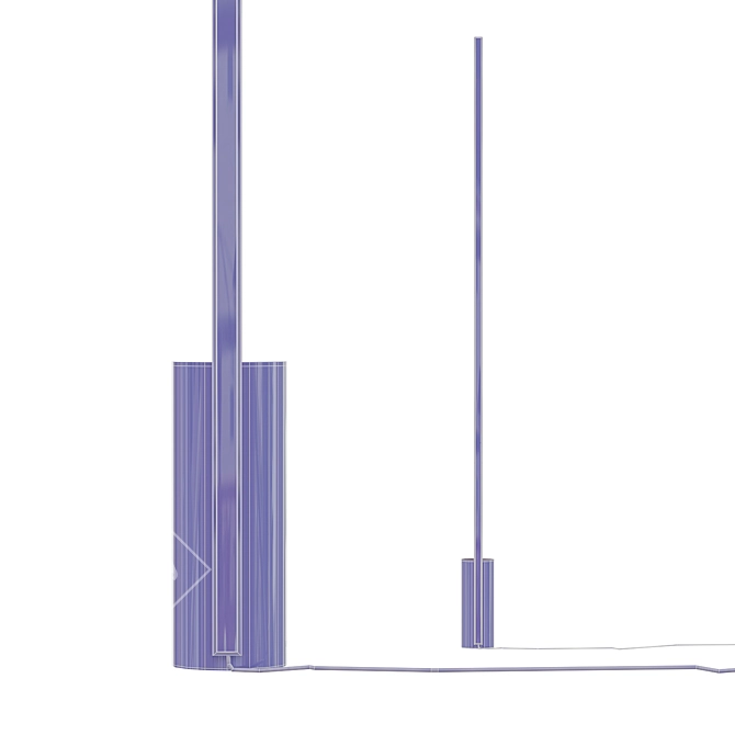 Elegant Marble Floor Lamp 3D model image 2
