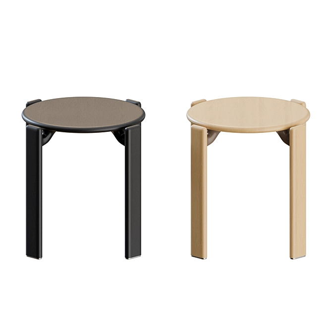 Sleek Rey Stool set 2 3D model image 5