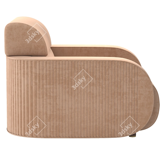 Stylish Rollins Armchair 3D Model 3D model image 4