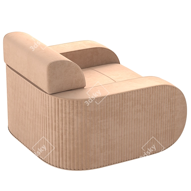 Stylish Rollins Armchair 3D Model 3D model image 5