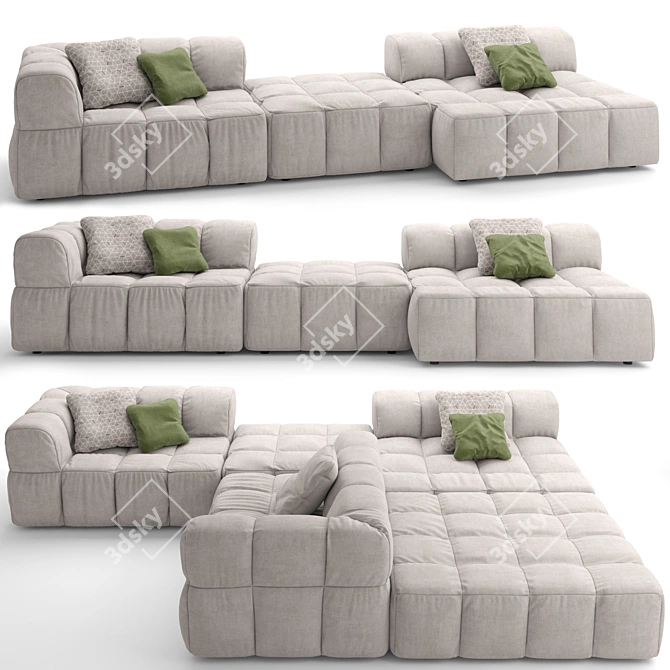 Sleek Arflex Modern Sofa 3D model image 1