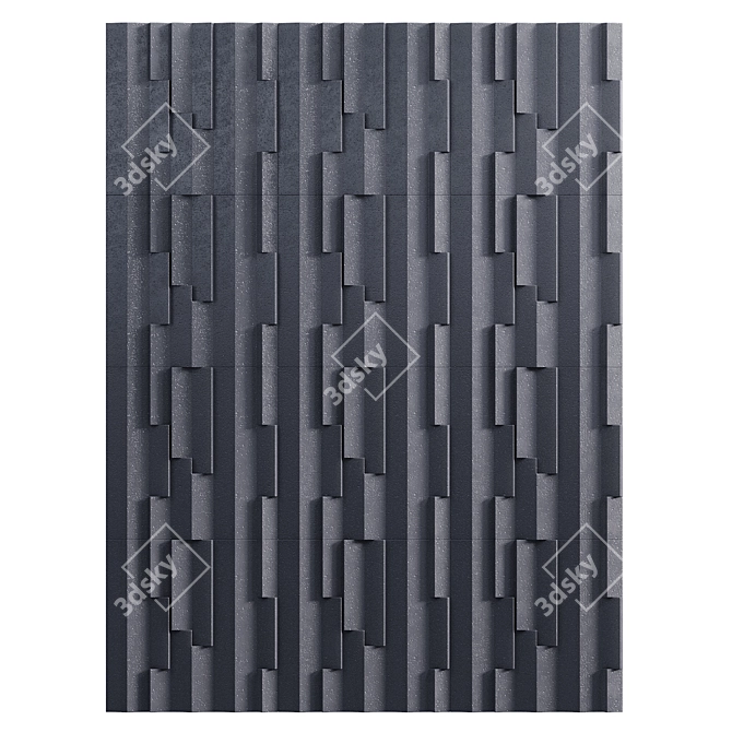 Contemporary Canes Wall Tile Set 3D model image 3