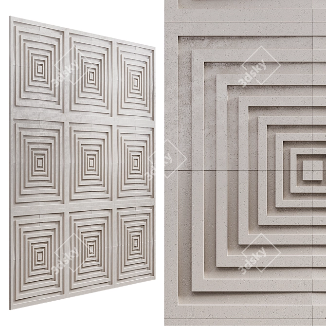 Drix Wall Panel 2015 Grey 3D model image 1