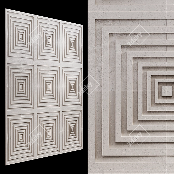 Drix Wall Panel 2015 Grey 3D model image 2