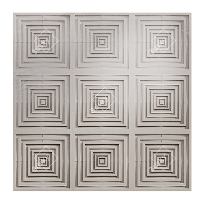 Drix Wall Panel 2015 Grey 3D model image 3