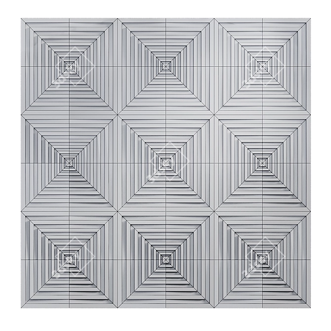 Drix Wall Panel 2015 Grey 3D model image 4