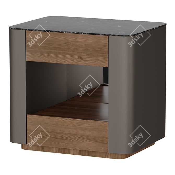 Elegant Volare Bedside Table 3D model image 1