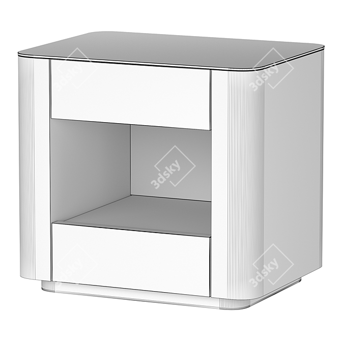Elegant Volare Bedside Table 3D model image 3