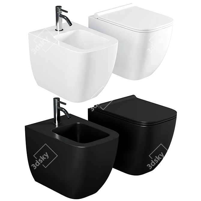 CERAMICA CATALANO Green Floor Toilet 3D model image 1