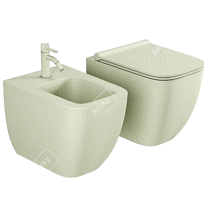 CERAMICA CATALANO Green Floor Toilet 3D model image 2