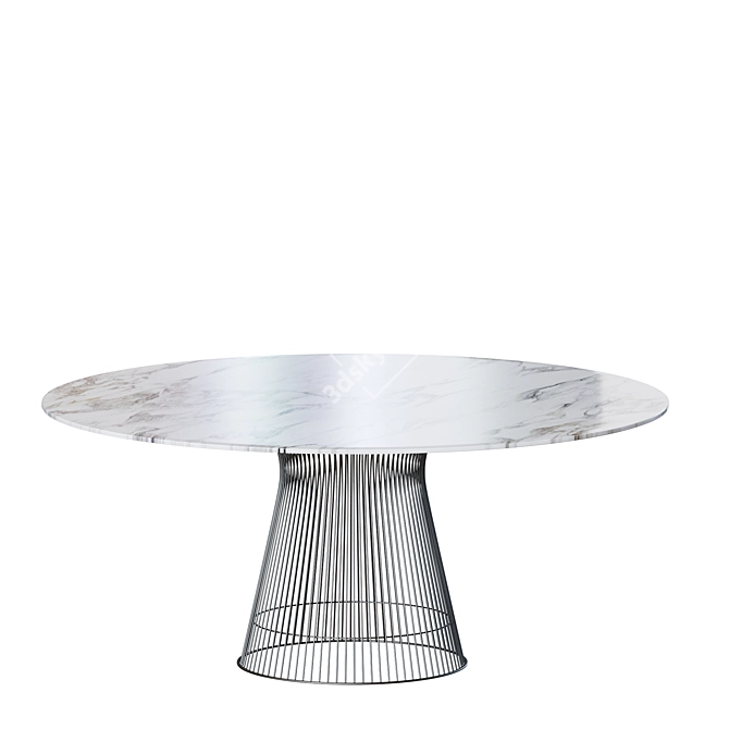 Knoll Platner Set: Armchair & Table 3D model image 4