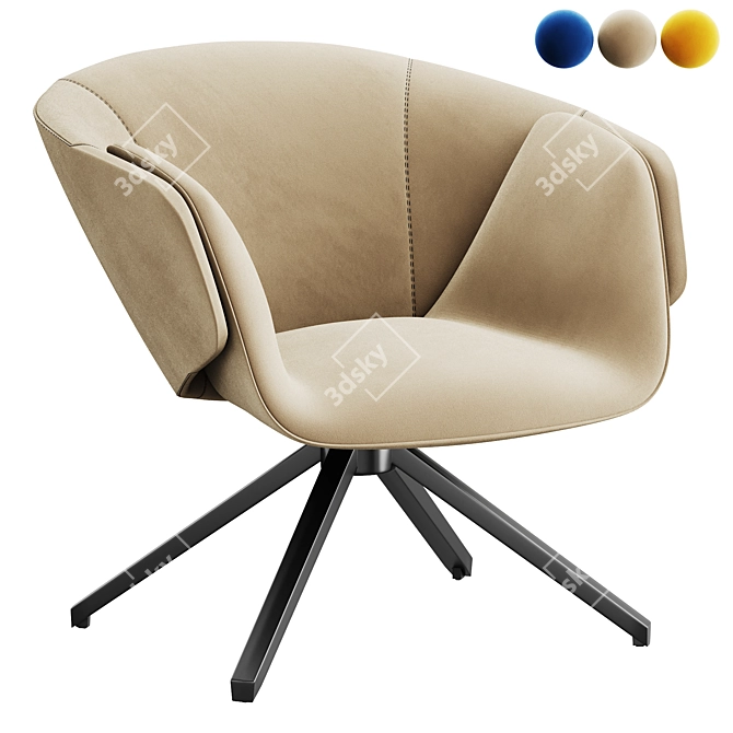 Elegant ANITA Armchair 2015 Model 3D model image 1