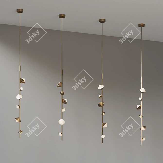 Elegant LED Mini Pendant Light 3D model image 2