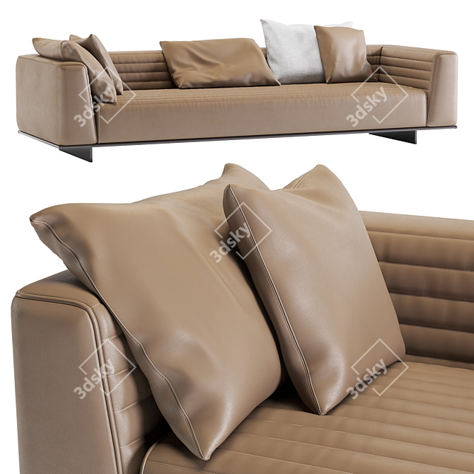 Minotti Roger Spring Low Sofa 3D model image 3