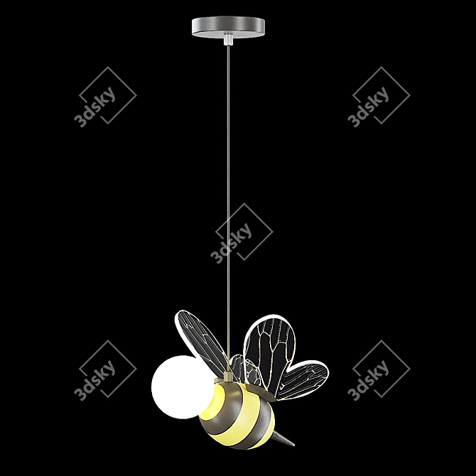Modern Pendant Light Fixture Glamour 3D model image 5