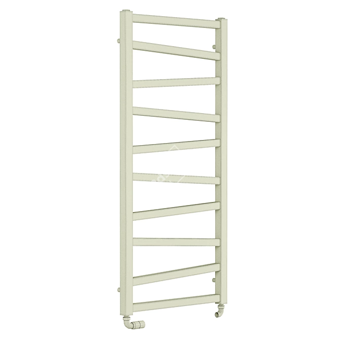 Sleek Black Matte Towel Rail 3D model image 2