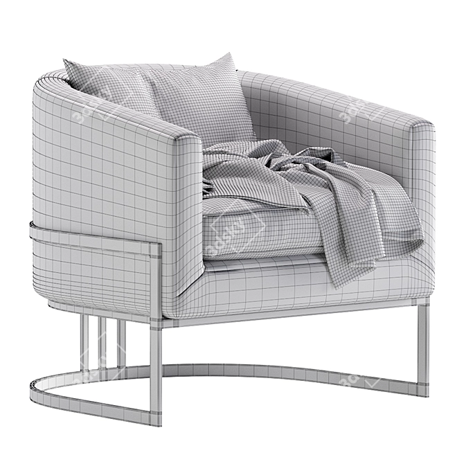 Santa Monica Armchair, 3 Colors 3D model image 7