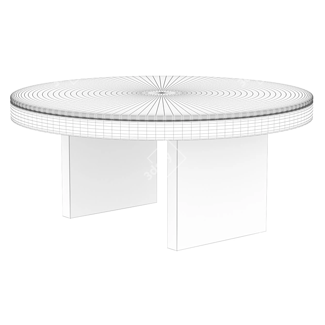 Designer Collaboration Marble Coffee Table 3D model image 5