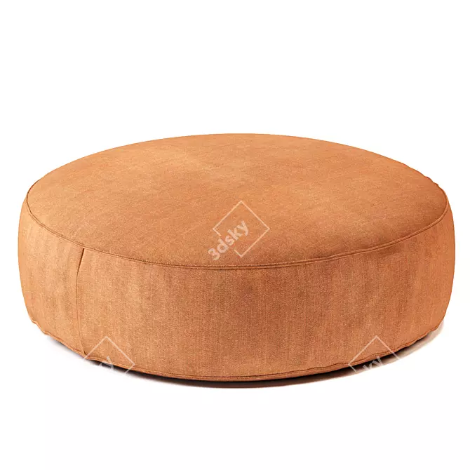 Orlando Seamed Square Ottoman 3D model image 1