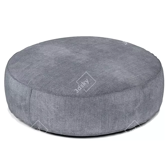 Orlando Seamed Square Ottoman 3D model image 2