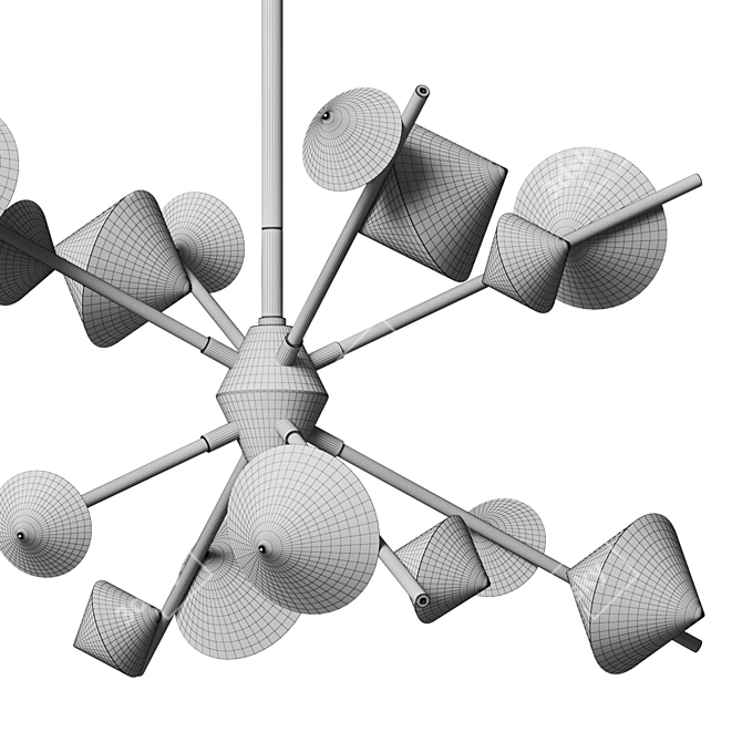 Geode LED Chandelier at Kuzco – Luxe Lighting 3D model image 4