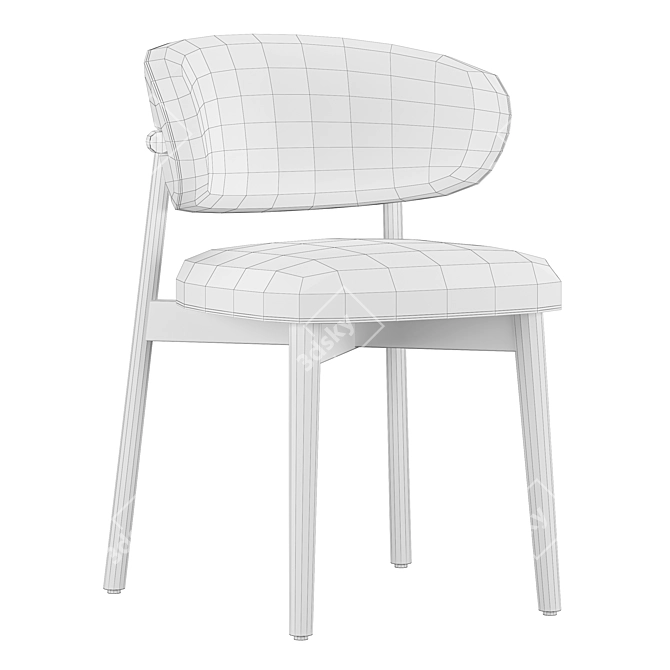 Sleek Wood Chair Calligaris Oleandro 3D model image 4