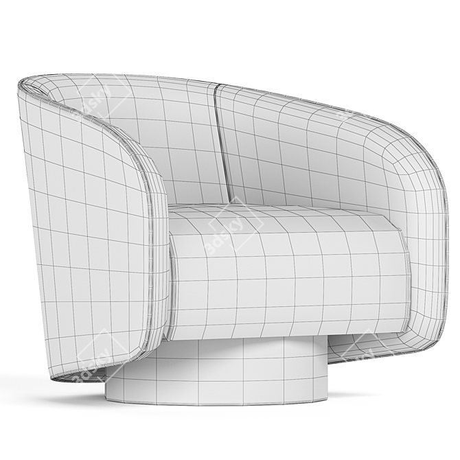 Bohemia Ovel Armchair 3D Model 3D model image 5