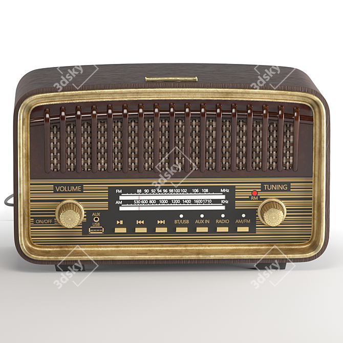 Vintage Radio Model, 3D Render 3D model image 1