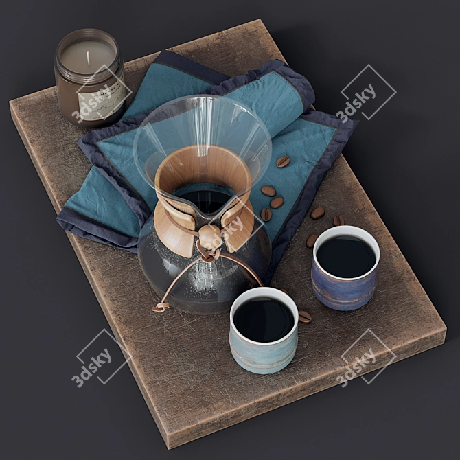 Chemex Glass Coffee Maker 3D model image 2