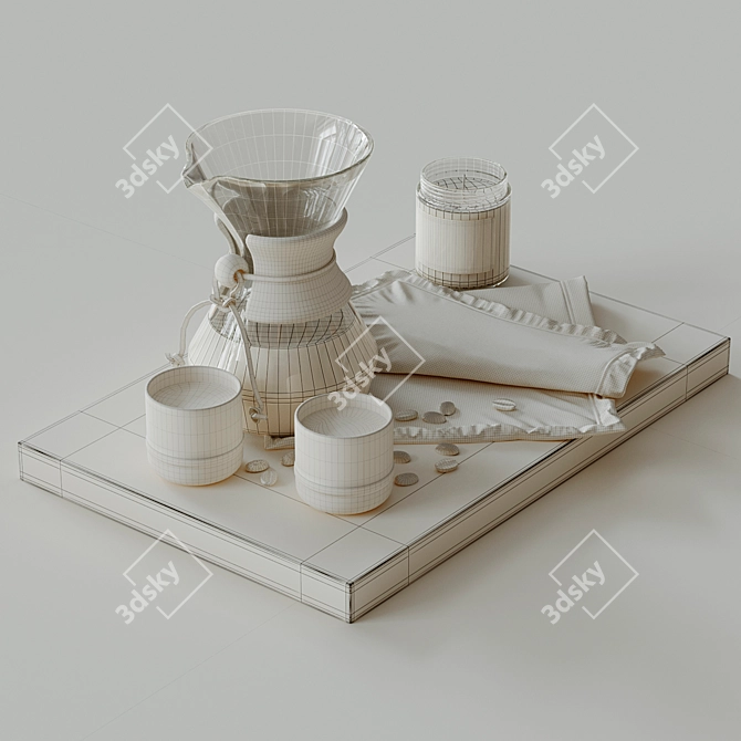 Chemex Glass Coffee Maker 3D model image 5