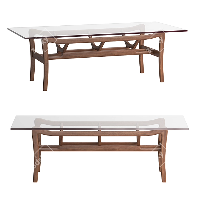 Sleek Modern Noah Coffee Table 3D model image 1